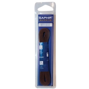 6 lacets ronds fins 45cm marron foncé 1 paire - saphir