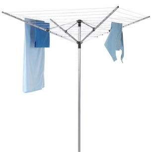 séchoir extérieur 4 bras + housse jersey plus 50m alu mât ø 4cm (em.099 - metaltex
