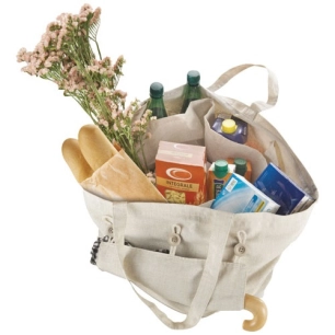 sac à compartiments multi-usages coton olivier - metaltex