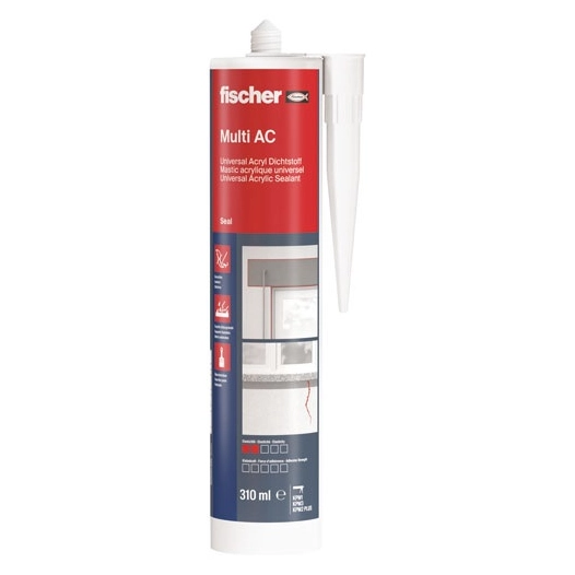 mastic acrylique multi-usages high tack ac blanc 310ml - fischer