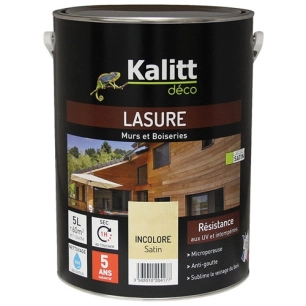 kalitt lasure 5ans les modernes incolore satin 5l - kalitt deco
