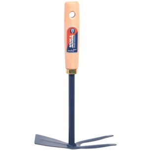 serfouette à fleur panne et fourche 28cm manche bois - spear & jackson