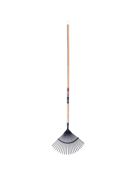 balai à gazon fil plat 22 dents manche hêtre 130cm - spear & jackson