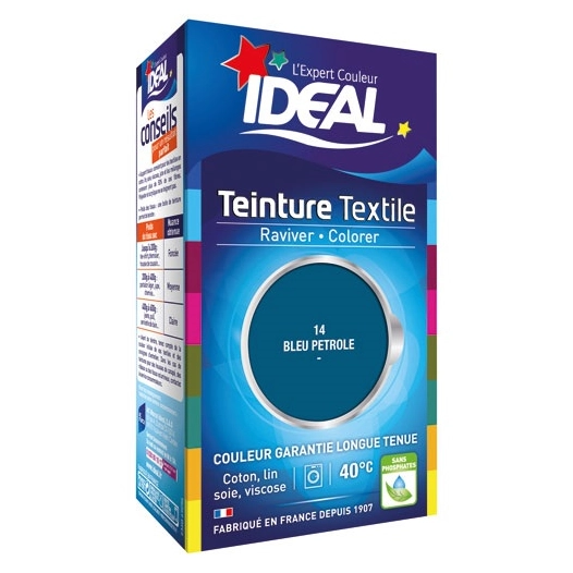 teinture liquide grand teint - 40 ml - bleu pétrole - ideal