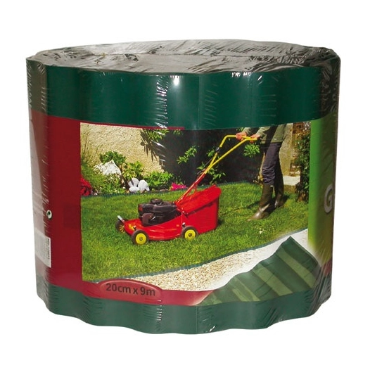 bordure gazon hauteur 20cm x9m vert - nortene