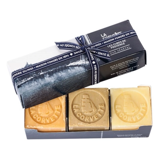 coffret cadeau les cubes de provence 300gr - la corvette
