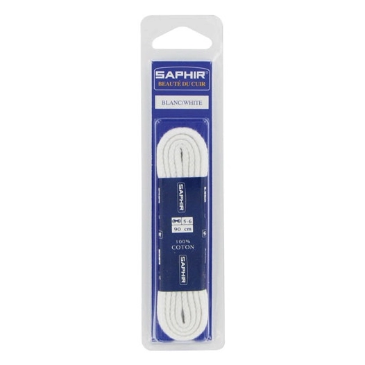 lacets cordelets 90cm blanc 1 paire - saphir