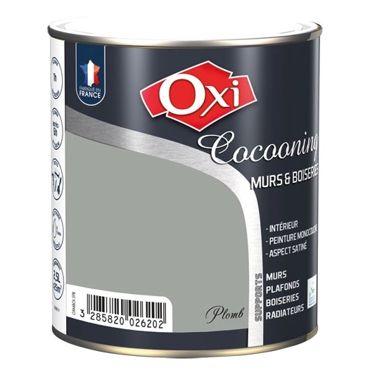 murs bois satin plomb 2.5l - oxi