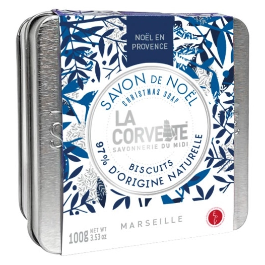 coffret cube savon de noël biscuits 100 g + boîte - la corvette