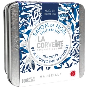 coffret cube savon de noël biscuits 100 g + boîte - la corvette