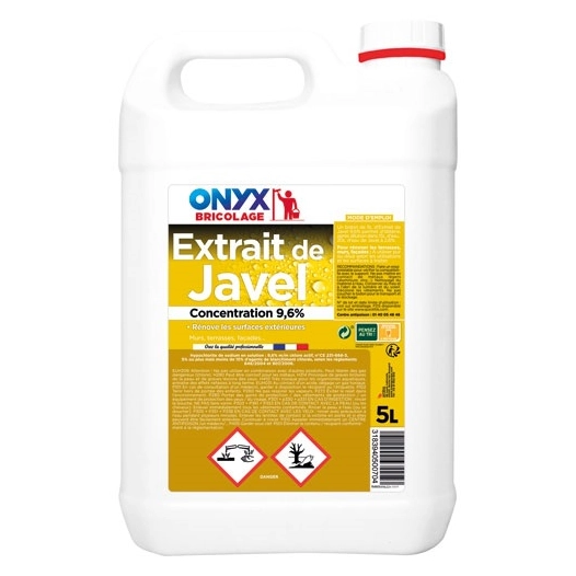 Extrait de javel 9.6% - 5 litres - onyx