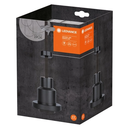 pendulum vintage ed.1906 noire (ampoule non fournie) - ledvance