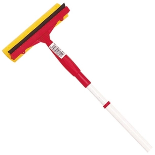 lave vitre éponge 21 cm avec manche télescopique 2 x 80 cm - thomas