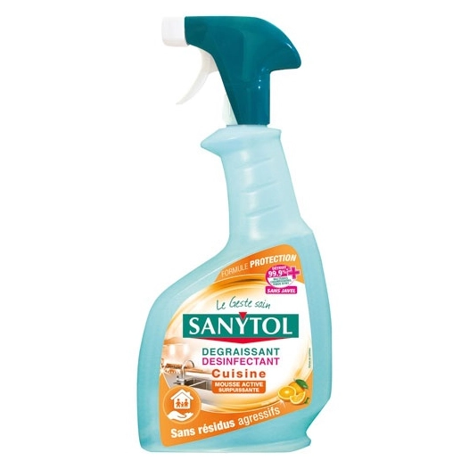 sanytol dégraissant cuisine protection 500ml - sanytol