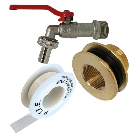 raccord laiton pour cuve plastique + robinet puisage - raco expert