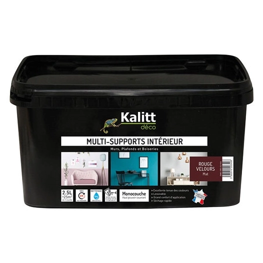 kalitt multi supports mat rouge velours 2.5l - kalitt deco