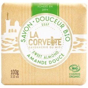 savon douceur bio amande douce 100g - la corvette