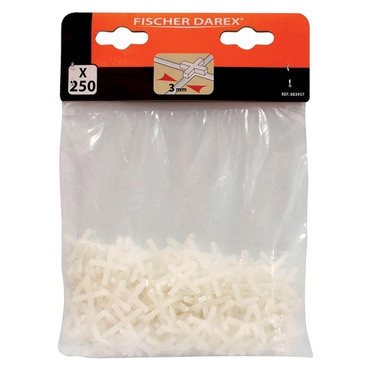 croisillons plastique 3 mm sachet x 250 - fischer darex