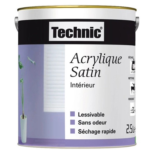 technic acrylique satin 2.5l rose boudoir - technic