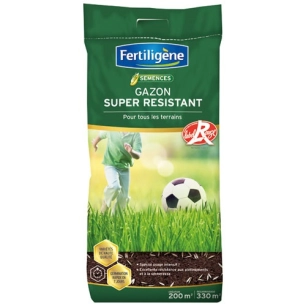 gazon super résistant label rouge 200m² 5kg - fertiligene