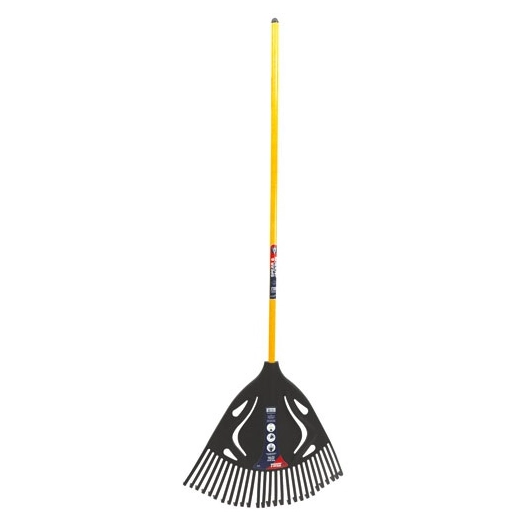 balai gazon plastique ergo wide 25 dents manche fibre 130cm - spear & jackson