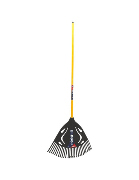 balai gazon plastique ergo wide 25 dents manche fibre 130cm - spear & jackson