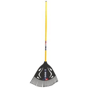 balai gazon plastique ergo wide 25 dents manche fibre 130cm - spear & jackson