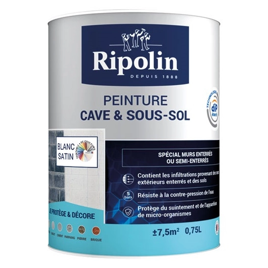 ripolin cave et sous sol blanc 0.75l - ripolin
