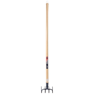 croc à fumier à douille 4 dents 20cm manche 135cm - spear & jackson