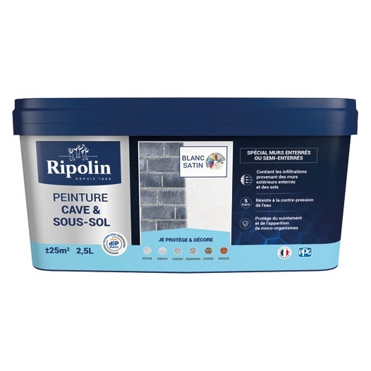 ripolin cave et sous sol blanc 2.5l - ripolin