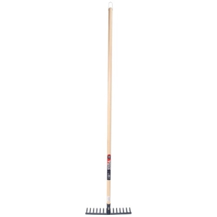 râteau soudé 14 dents courbes manche hêtre 150cm. - spear & jackson