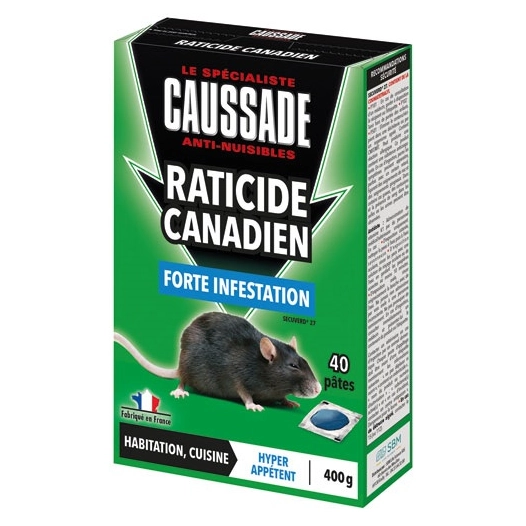 raticide canadien forte infestation 400g - caussade