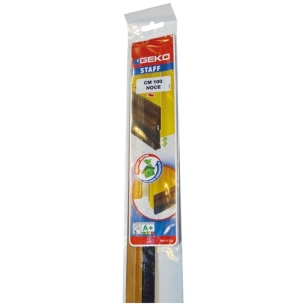 bas de porte adhésif pvc+brosse 98cm noyer - geko