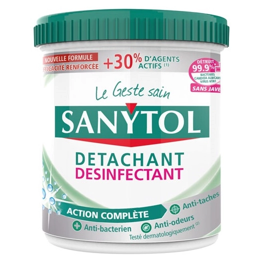 détachant désinfectant poudre 450g sanytol - sanytol