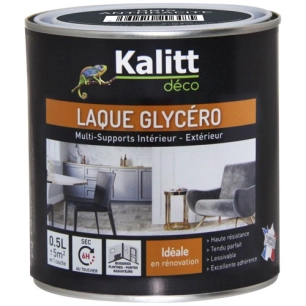 Peinture laque glycéro brillant gris ral7016 0.5 litre - kalitt deco