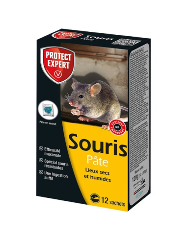 Appât Pâte Souris Protect Expert Pâte anti-souris prête à l'emploi, haute efficacité - PROTECT EXPERT