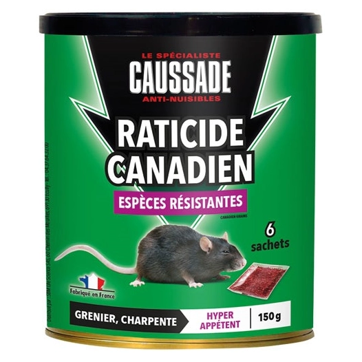 raticide canadien céréales 150g - caussade