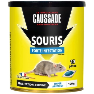 souris pat appât foudroyant 10x10g - caussade