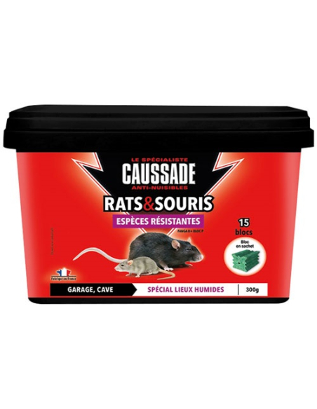Anti-Rats Souris Résistants Caussade Efficacité prouvée contre rongeurs résistants - CAUSSADE