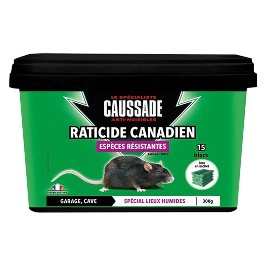 raticide canadien espèces résistantes 300g - caussade