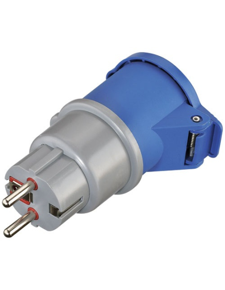 adaptateur mâle 16a vers femelle iec 16a 2p+t 250v - electraline