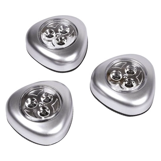 veilleuse led argenté 3 ampoules x 3 - electraline