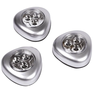 veilleuse led argenté 3 ampoules x 3 - electraline