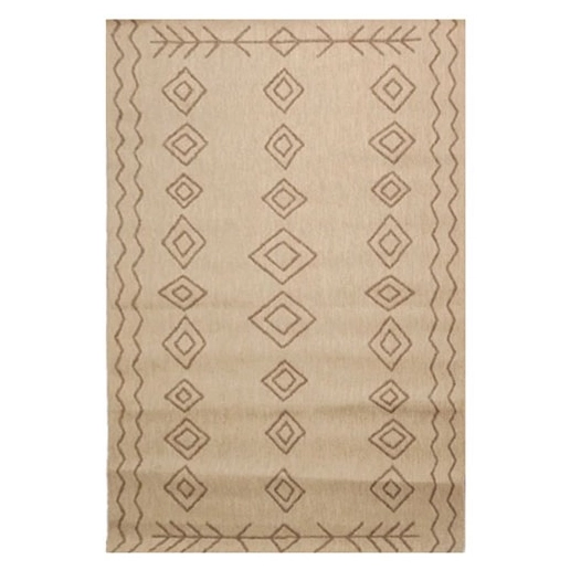 tapis extérieur laine synthétique 115 x 180 cm marrakech - jardiline