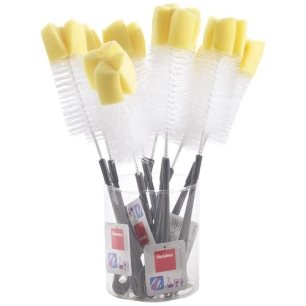 pot 10 goupillons fléxibles + tête éponge xl - metaltex