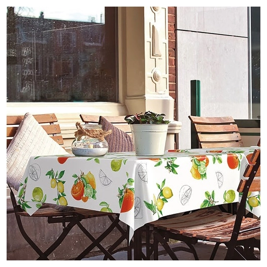 nappe toile ciree manhattan citronella 20mx140cm - d-c-table