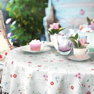 nappe ronde manhattan bella crème 150 cm - d-c-table