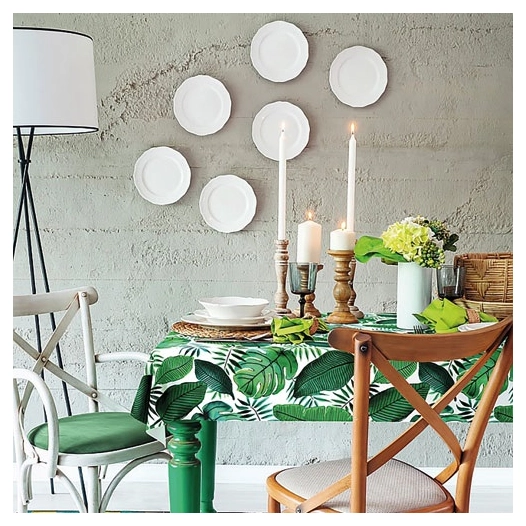 nappe toile ciree ronde manhattan java 150cm - d-c-table