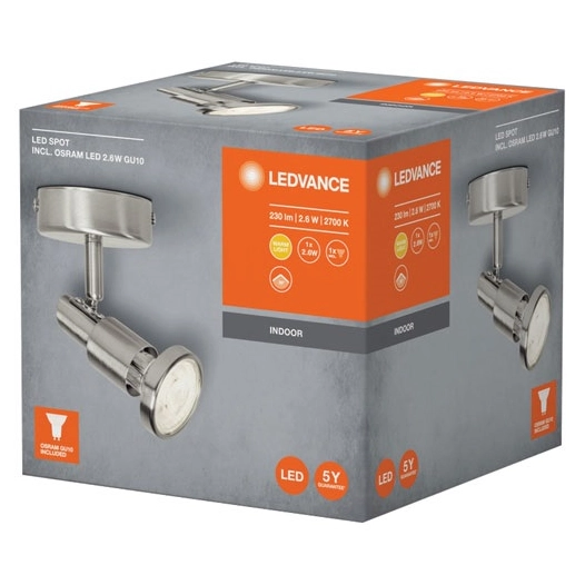 spot led gu10 2.6 w 230 lm chaud blanc - ledvance