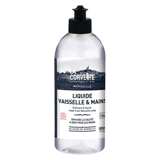 liquide vaisselle et mains ecocert 500ml - la corvette